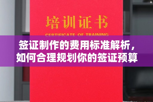 黄浦签证制作的费用标准解析，如何合理规划你的签证预算