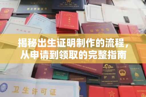 黄浦揭秘出生证明制作的流程，从申请到领取的完整指南