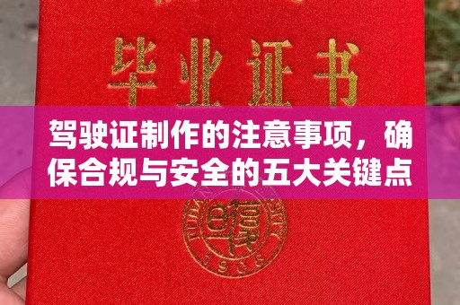 黄浦驾驶证制作的注意事项，确保合规与安全的五大关键点