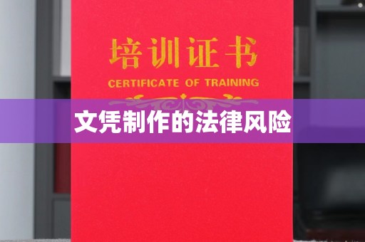 黄浦文凭制作的法律风险